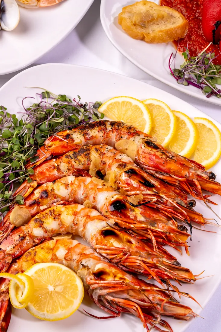 Grilled langostinos with garlic and olive oil at Los Gallegos Miami