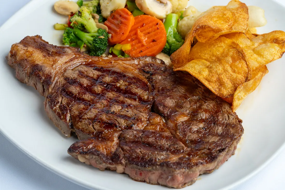 Grilled ribeye steak at Los Gallegos Miami