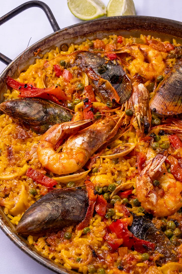 Paella Valenciana at Los Gallegos Restaurant Miami