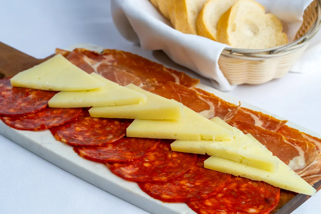 Tabla Ibérica board of Spanish cured meats and cheeses at Los Gallegos Miami